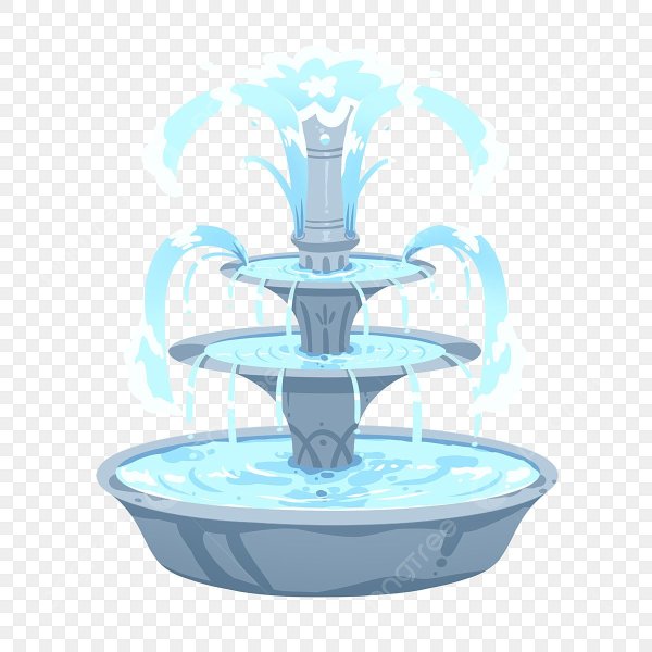 Фонтан карандашом