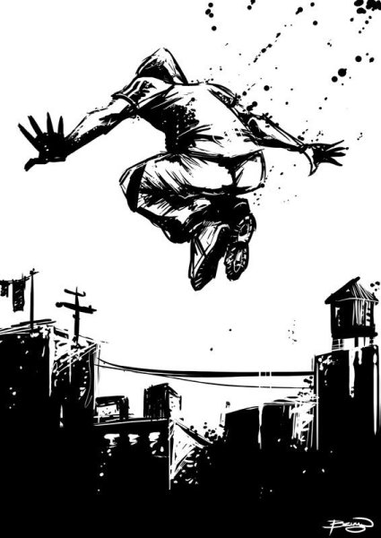 Нарисовать паркур