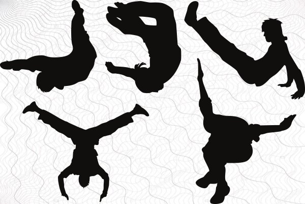 Паркур силуэт