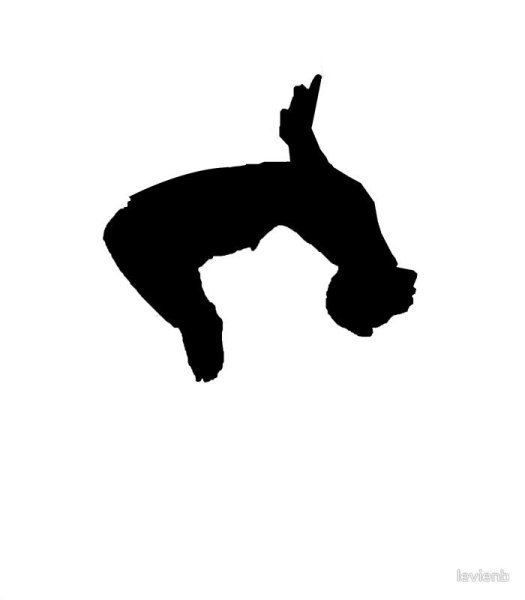 Паркурист на прозрачном фоне