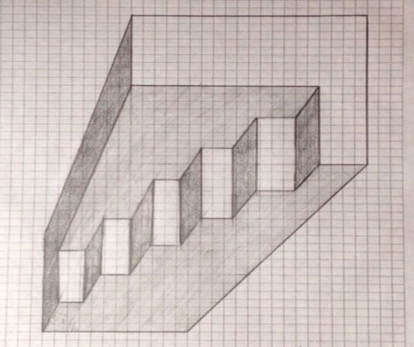 Объемные фигуры на клетках
