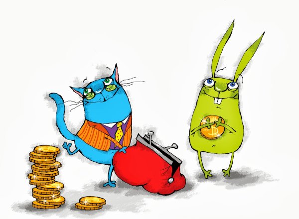 Смешные рисунки про деньги