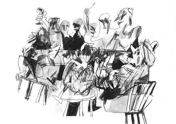 Эскиз многофигурной композиции