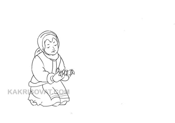 Детские рисунки к сказке 12 месяцев