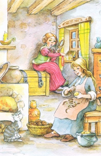 Раскраска мачеха и падчерица