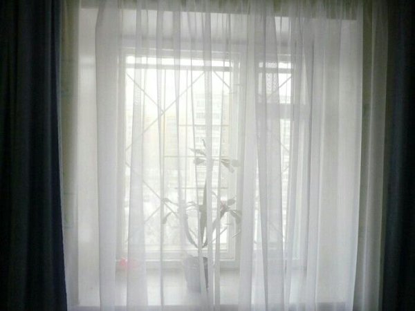 Капроновая вуаль на окнах