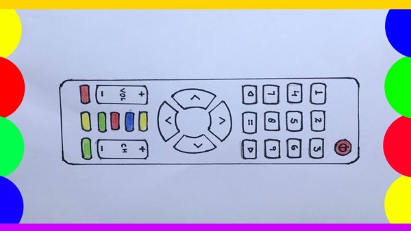 Пульт от телевизора рисованный