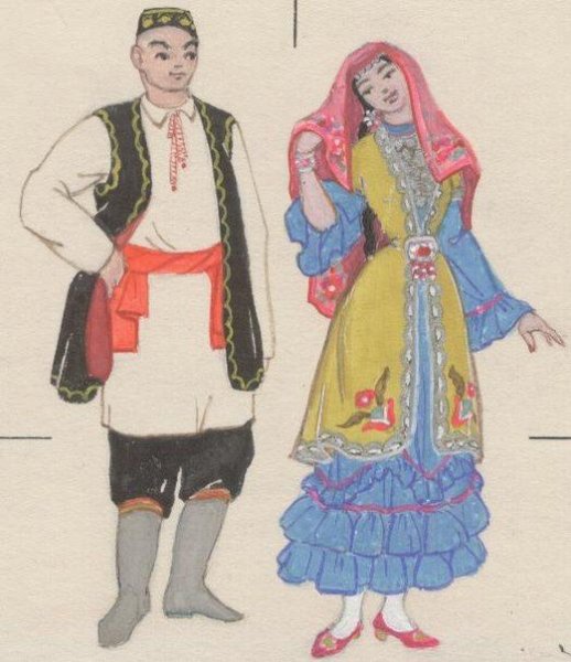 Татарский национальный костюм цвета