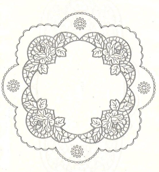 Салфетки Ришелье схемы