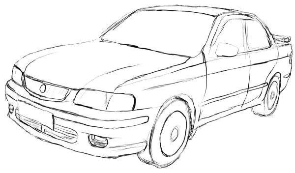 Ниссан Цефиро рисунок