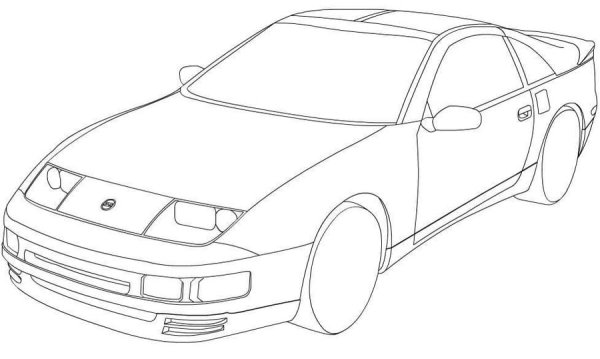 Ниссан 300zx рисунок