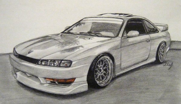 Nissan Silvia s15 карандашом