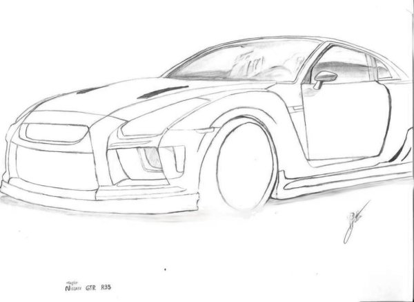 Nissan Skyline GTR 35 карандаш