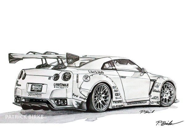 Nissan GTR r35 раскраска
