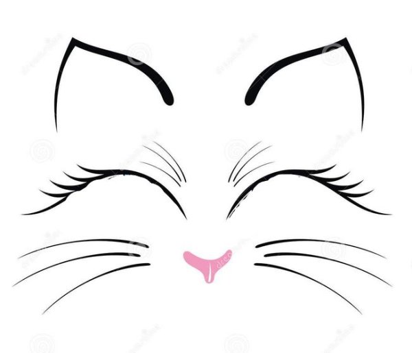 Кошачья мордочка печать