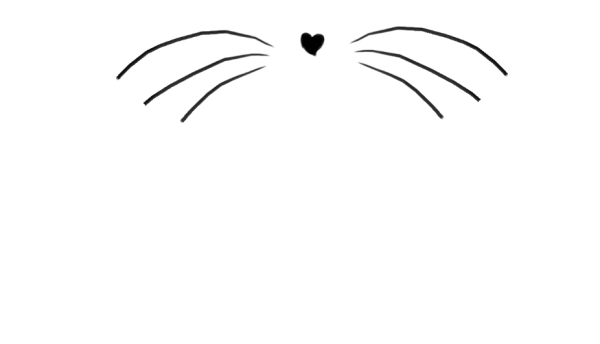 Кошачьи усики на прозрачном фоне