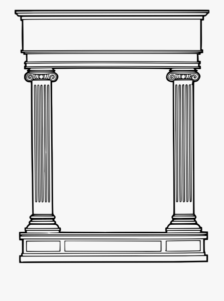 Ионическая колонна вектор