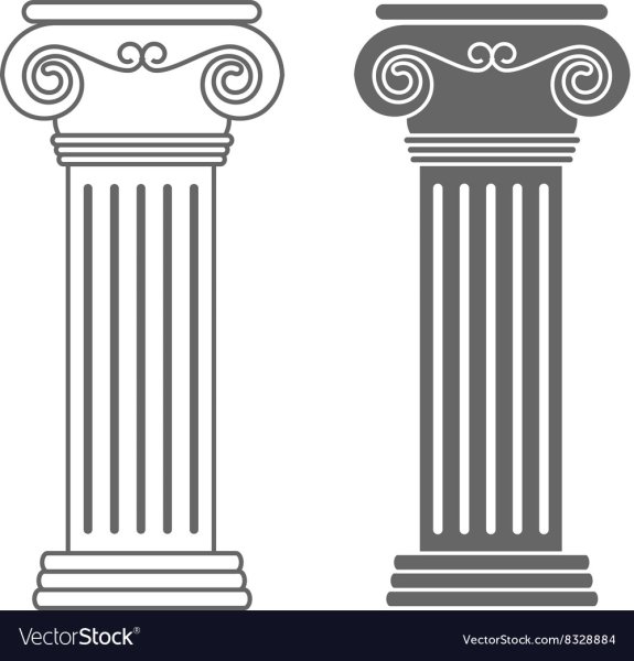 Колонна рисунок карандашом