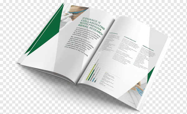 Брошюра на прозрачном фоне