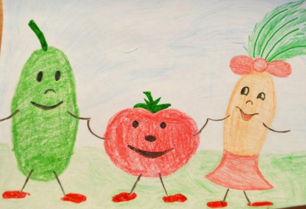 Рисунок на тему мое овощное лето
