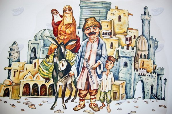 Старый Баку иллюстрации