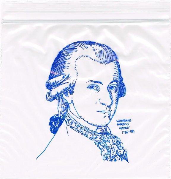 Классики Моцарт рисованный