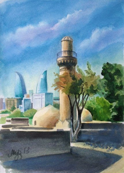 Баку рисунок