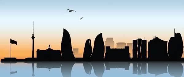 Город Баку вектор