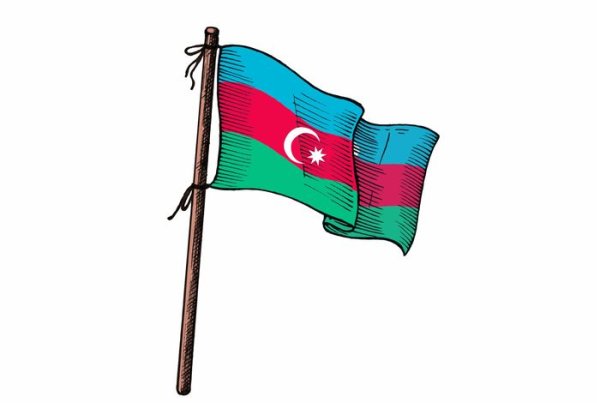 Флаг Азербайджана раскраска