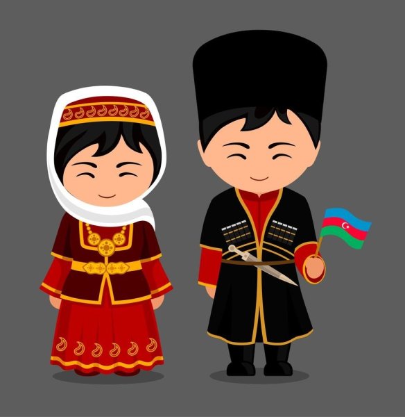 Национальный костюм джигита Азербайджан