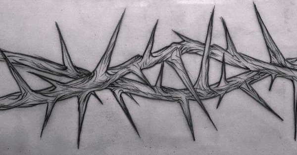 Колючка тату эскиз