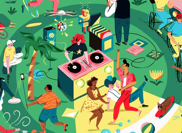 Застолье рисунок