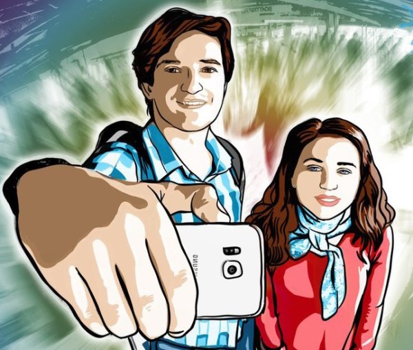 Селфи нарисованное