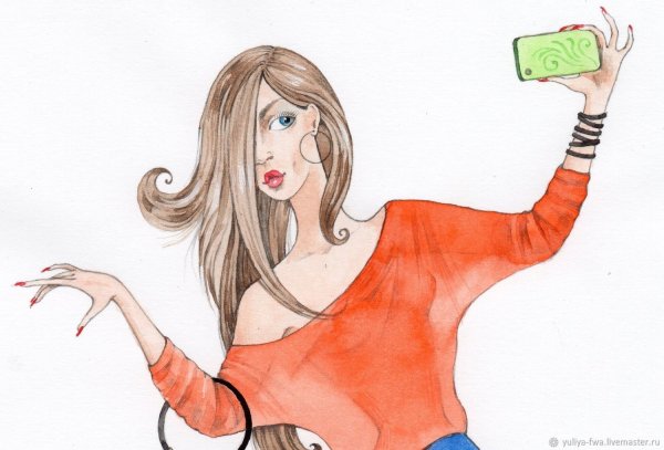 Селфи иллюстрация