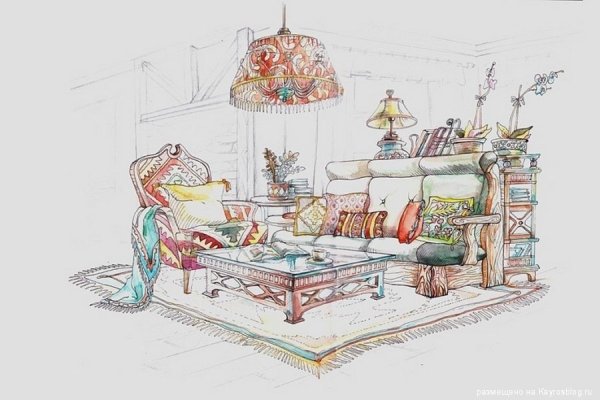 Акварель интерьер Германа Демина