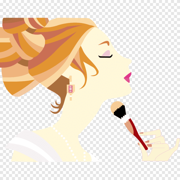 Визажист на прозрачном фоне