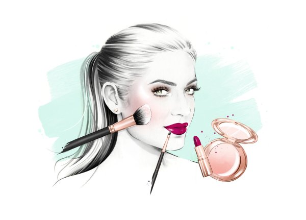 Визажист иллюстрация
