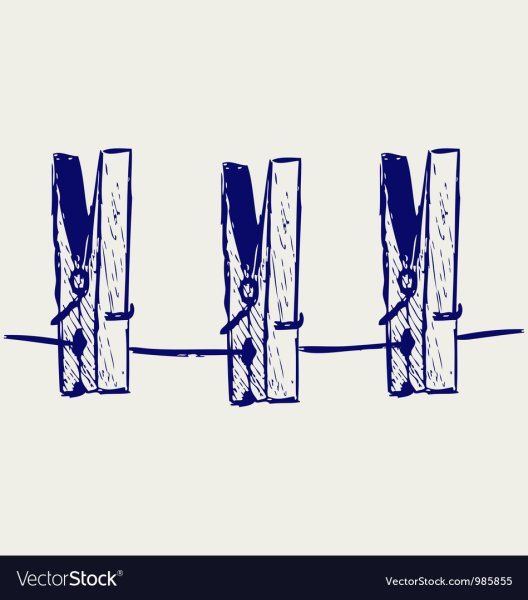 Прищепка бельевая рисунок