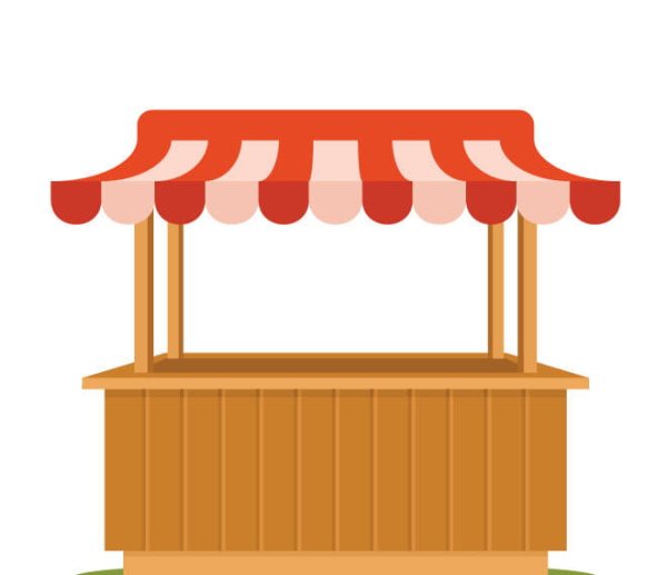 Прилавок на рынке рисунок