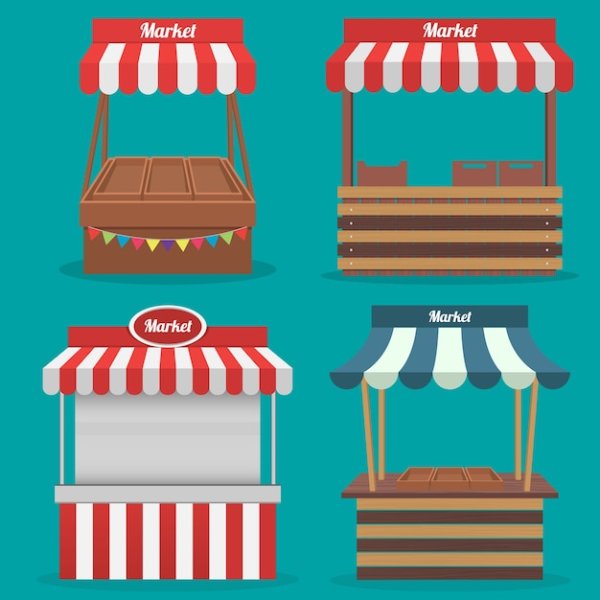 Рыночный прилавок рисунок