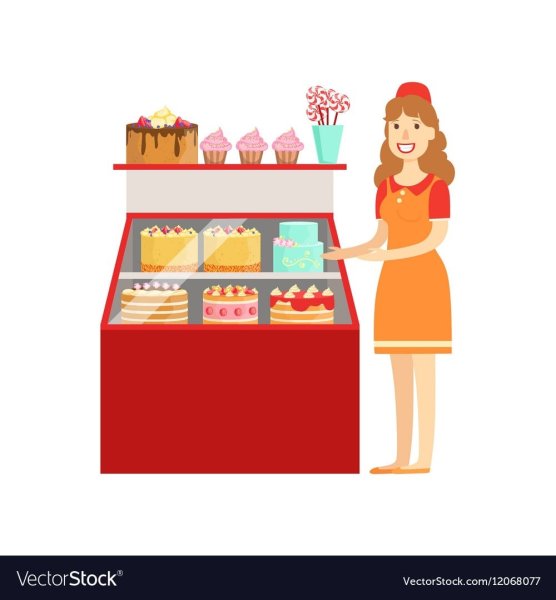 Нарисованный магазин с продуктами