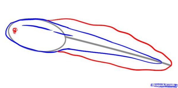 Головастик нарисовать