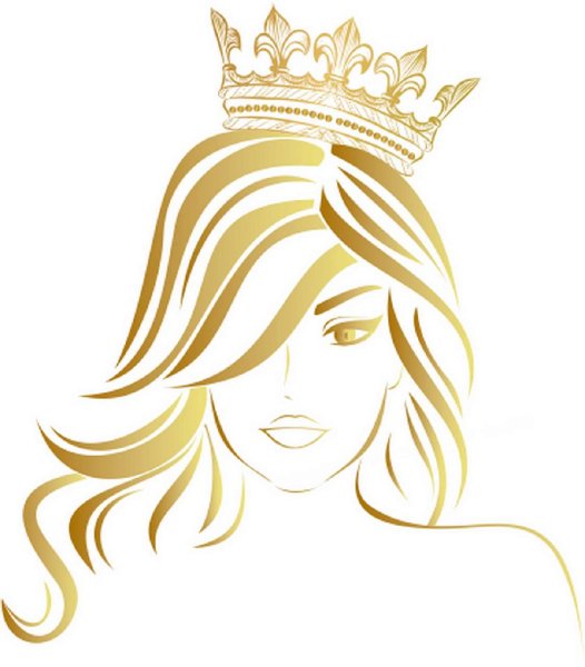 Силуэт девушки с короной