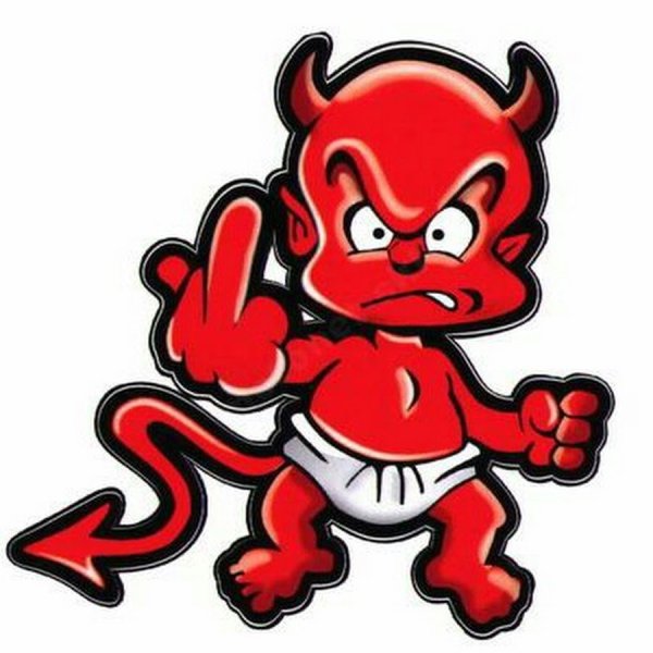 Наклейка дьявол