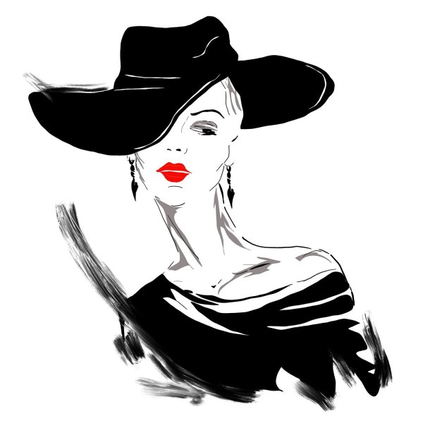 Современная леди рисунок