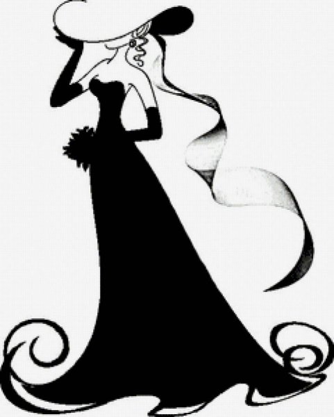 Силует девушки в шляпе