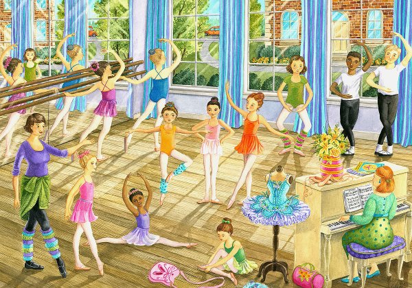 Урок хореографии иллюстрация