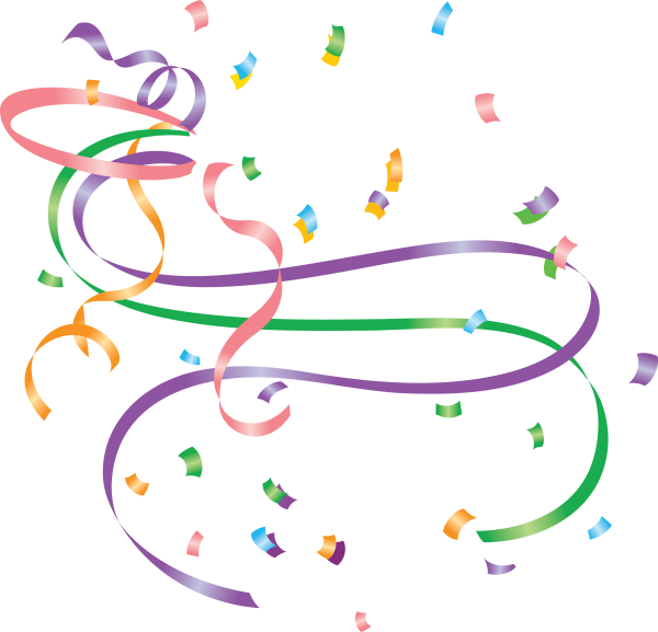 Серпантин на прозрачном фоне