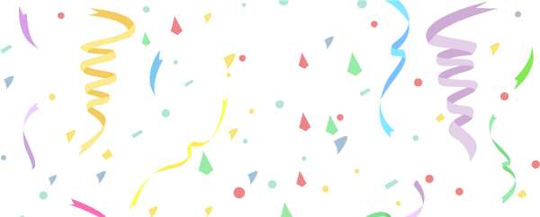 Новогоднее конфетти на прозрачном фоне