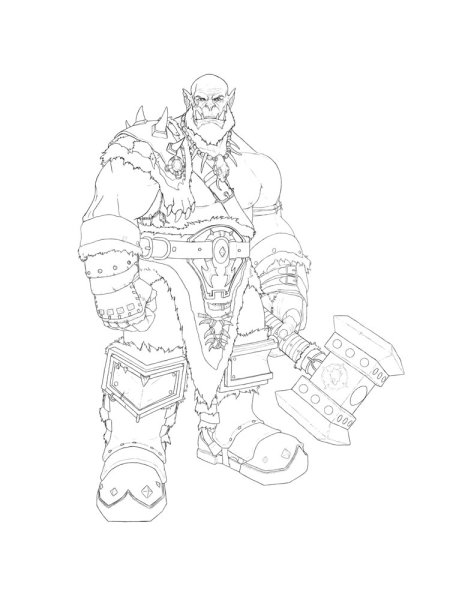 Раскраски варкрафт Тралл